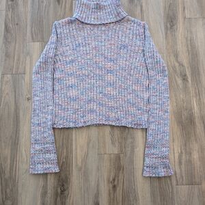 Free People Pastel Knit Turtleneck Sweater